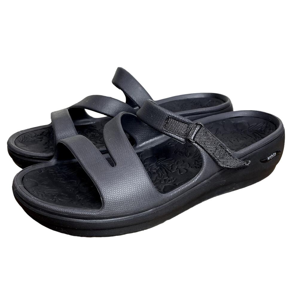 Skechers Size‎ 11 Sandals Arch Fit Foamies Ascend Sweet Pea Slip On Adjustable